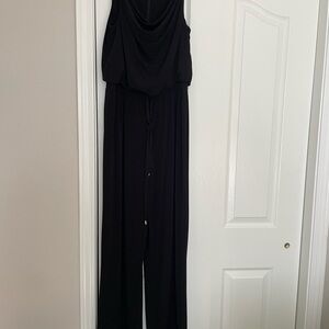 Calvin Klein Draped Black Jumpsuit